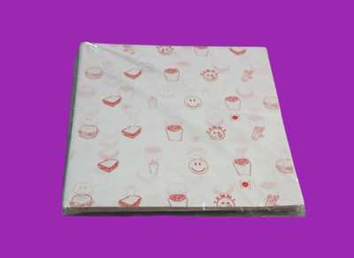 Wrapworlds KITCHEN - GREASEPROOF PAPER RED PRINTED 40 GSM Parchment Paper(Pack of 250, 76 m)