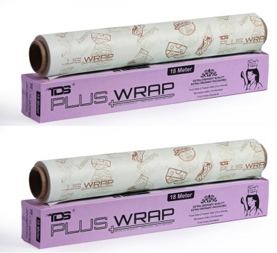 TDS PLUS WRAP 18 Meter Food Wrapping Butter Paper (Brown Print, Pack 2) Paper Foil(Pack of 2, 18 m)