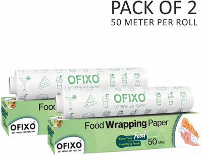 OFIXO Multipurpose Food WRAP Food Wrapping Paper 50 Meter (Pack of 2) Parchment Paper(Pack of 2, 100 m)