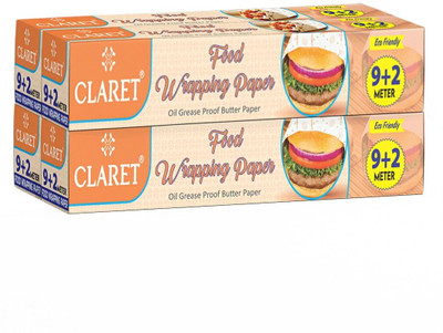 CLARET 9+2 Meter Food Wrapping Paper | Pack Of 4 | Oil Grease Proof Butter Paper Paper Foil(Pack of 4, 44 m) CLARET 9+2 Meter Food Wrapping Paper | Pack Of 4 | Oil Grease Proof Butter Paper Paper Foil(Pack of 4, 44 m)