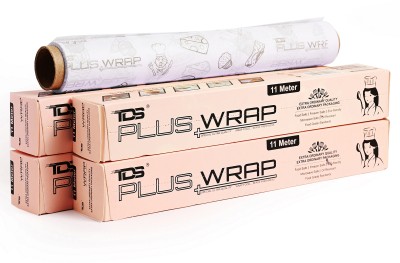 TDS PLUS WRAP Organic,Non Stocky Food Wrapping Butter Paper (Length 11 Mtr, Brown Print, Pk 4) Parchment Paper(Pack of 4, 44 m)