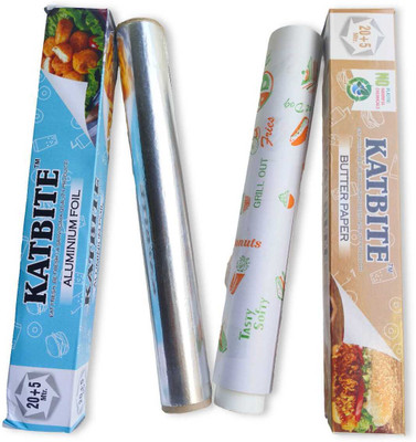 Katbite BUTTER +SILVER COMBO PACK Aluminium Foil(Pack of 2, 50 m)