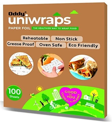 Oddy Uniwraps Food Wrapping Paper 100 Sheets (10x12 inc each)| butter paper Parchment Paper(26 m)