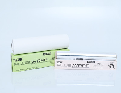 TDS PLUS WRAP Combo Pack 2 - 11 Mtr Aluminium Foil Paper & 100 Mtr Wrapping Butter Paper Parchment Paper(Pack of 2, 111 m)