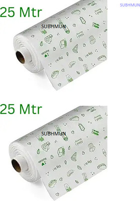 SUBHMUN Natural Paper Roll – Biodegradable, food-grade butter paper roll Parchment Paper(Pack of 2, 25 m)