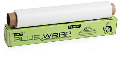 TDS PLUS WRAP White Cooking Paper Baking Paper with Slide Cutter, Heavy Duty & Non-stick Parchment Paper(25 m)