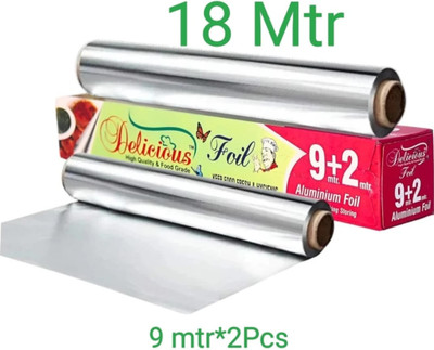 Delicious Food-Grade Aluminum Foil - Ideal for All Your Kitchen Needs (Pack of 2) Aluminium Foil(Pack of 2, 11 m)