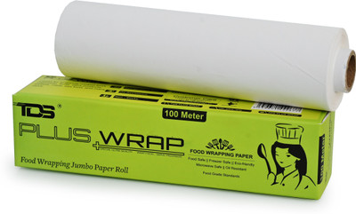 TDS PLUS WRAP TDS Food Wrapping Paper Roll 100 Meter(1 Ply, 1 Sheets)