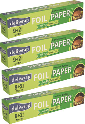 Kcofoil Deliwrap Foil Facing Aluminum Laminated With Paper Plus Foil 9m+2m pack of 4 Paper Foil(Pack of 4, 11 m) Kcofoil Deliwrap Foil Facing Aluminum Laminated With Paper Plus Foil 9m+2m pack of 4 Paper Foil(Pack of 4, 11 m)