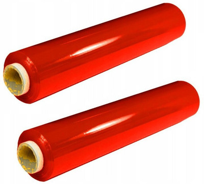 TDS PLUS WRAP Red Stretch Film 12 Inches x 400 Meters Pack of 2 Shrinkwrap(Pack of 2, 800 m)