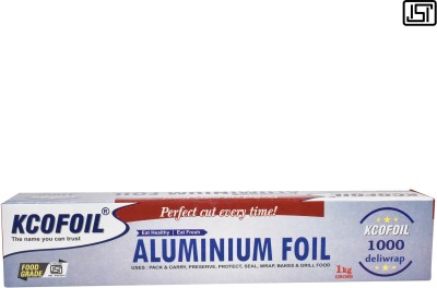 Kcofoil Aluminium Foil 1Kg Gross 1000 Deliwrap 11micron Food Wrapping(Pack of 1) Aluminium Foil(64 m)