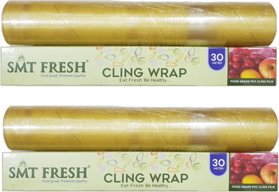 SMT FRESH Cling Wrap 30 Meter Biodegradable Cling Film Food Wrapping Shrinkwrap(Pack of 2, 60 m)