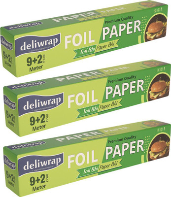 Kcofoil 9+2 Meter Food Grade Paper Foil(Pack of 3, 11 m)