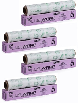TDS PLUS WRAP 18 Meter Food Wrapping Butter Paper (Green Print, Pack 4) Paper Foil(Pack of 4, 18 m)