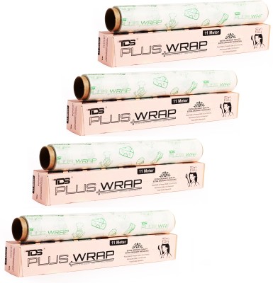 TDS PLUS WRAP 11 Meter Food Wrapping Butter Paper (Green Print, Pack 4) Paper Foil(Pack of 4, 11 m)