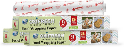 Oxi Fresh Food Wrapping Paper 9 Meter 3in1 (40 GSM) Baking, Butter paper |Food Wrapping Paper Foil(Pack of 2, 0.29 m)