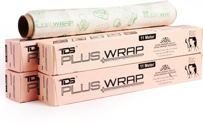 TDS PLUS WRAP Organic,Non Stocky Food Wrapping Butter Paper (Length 11 Mtr, Green Print, Pk 4) Parchment Paper(Pack of 4, 44 m)