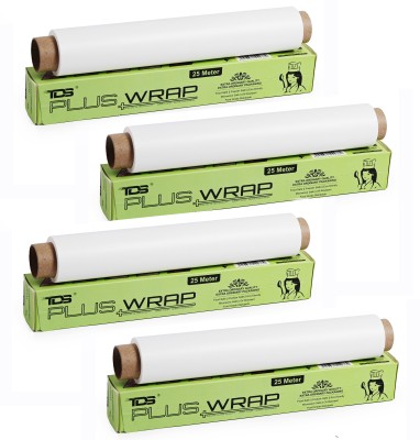 TDS PLUS WRAP 25 Meter Food Wrapping Butter Paper (White, Pack 4) Parchment Paper(Pack of 4, 25 m)