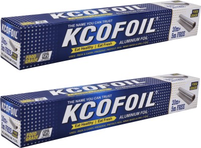 Kcofoil Aluminum Foil Roll Paper 20M+5M Free Pack of 2 Aluminium Foil(Pack of 2, 50 m)