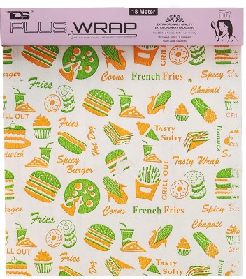 TDS PLUS WRAP 18 Meter Multicolor Food Wrapping Butter Paper Roll (Pack of 1) Parchment Paper(18 m)