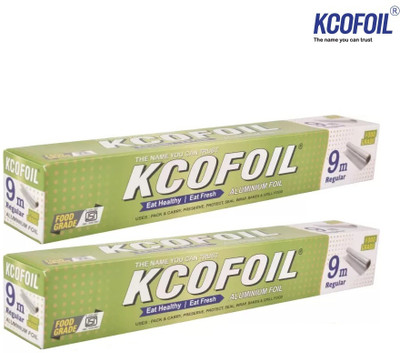 Kcofoil Foil Paper 11micron Food Wrapping,Packing, Storing&Serving With FreeCrystalKnife Paper Foil(Pack of 2, 9 m)