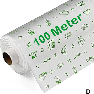 huemic 100 Meter Parchment Food Wrapping Paper Roll - Premium Non-Stick Butter Paper DH Parchment Paper(100 m)