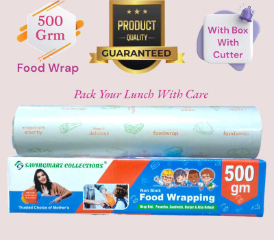 SAVINGMART COLLECTIONS FOOD WRAPPING PAPER ROLL/ROTI WRAP/BUTTER PAPER/PARCHMENT PAPER/NON STICK Parchment Paper(45 m)