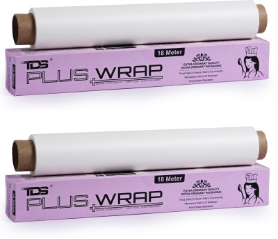 TDS PLUS WRAP 18 Meter Food Wrapping Butter Paper (White, Pack 2) Paper Foil(Pack of 2, 18 m)