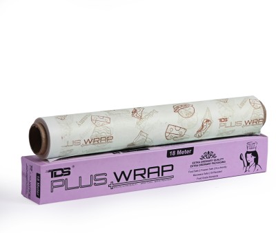 TDS PLUS WRAP 18 Meter Food Wrapping Butter Paper (Brown Print, Pack 1) Paper Foil(18 m)