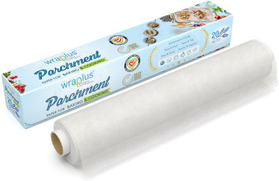 WRAPLUS White Parchment Paper for Cooking and Baking Cooking Paper Pack of 1 Paper Foil(20 m)