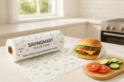 SAVINGMART COLLECTIONS 25 METER FOOD SERVING PAPAER | ROTI WRAP PAPER | FOOD WRAP PAPER Parchment Paper(25 m)