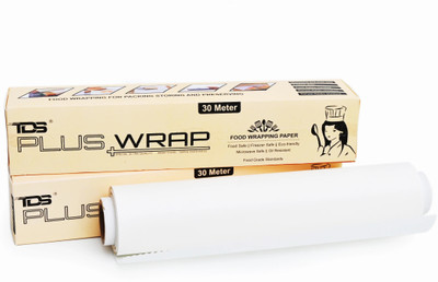TDS PLUS WRAP 30 Meter Food Wrapping Butter Paper(Off White) - Pack 2 Parchment Paper(Pack of 2, 60 m)