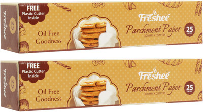 Freshee 25 Meter Pack of 2 Butter Paper Roll Parchment Paper(Pack of 2, 25 m)