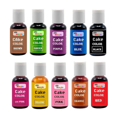 Xila Magic Cake Color For Whipping Cream Set of 10 Multicolor(200 ml)