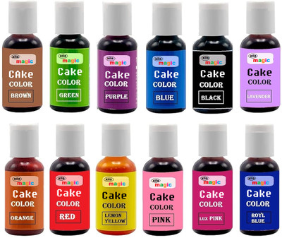 Xila Magic Cake Colour Pack Of 12 Multicolor(240 ml)