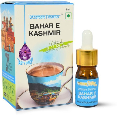 uttamam pibantu Tasty Drops Bahar E Kashmir a rich blend of Kashmiri a Natural Extract 5 ml Saffron Liquid Food Essence(5 ml)