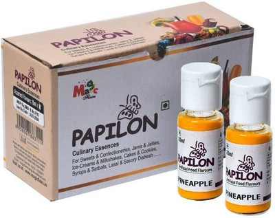 PAPILON Flavouring Emulsion Pineapple Set of 10 x 20ml Pineapple Liquid Food Essence(350 ml)