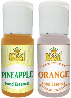 Mr.Kool Food Essence Pineapple, Orange Flavors 20ml Each Combo Pack Of 2 Essence for Cake, Cookies, Ice Cream, Sweets (40ml) Pineapple Liquid Food Essence(40 ml)