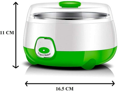 DN BROTHERS Yogurt Maker Machine, Stainless Steel Inner Container Electric Yogurt Maker 18 220 W Food Processor(White, Green)