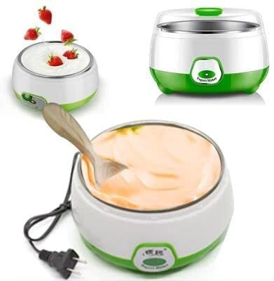 DN BROTHERS Yogurt Maker Machine, Stainless Steel Inner Container Electric Yogurt Maker 01 220 W Food Processor(White, Green)
