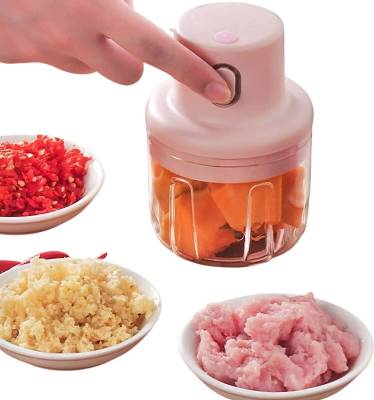 Stainless Steel pink Rechargeable Mini Garlic/Ginger Meat Chopper Fruit
