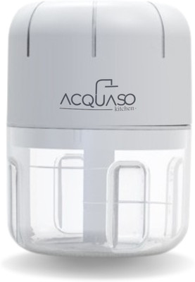 ACQUASO Electric Chopper/Rechargeable Processor/Garlic/Vegetable&Fruit Meat,Nuts 250ml 10 W Food Processor(White)