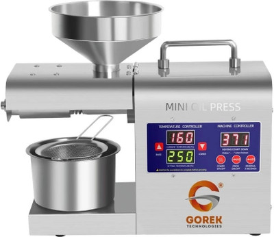 gorek technologies GT-OTN Oil Press/Maker Machine With Simplified Digital Temp Controller 600 W Food Processor(Stainless Steel)