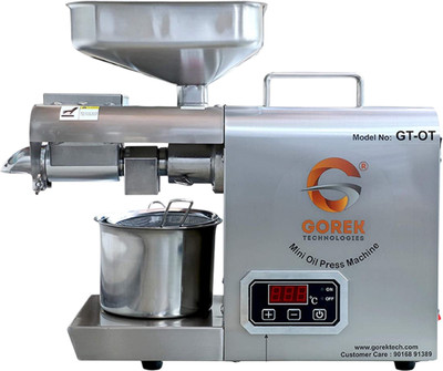 gorek technologies GT-OT Oil Press/Maker Machine With Simplified Digital Temp Controller 600 W Food Processor(Stainless Steel)