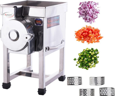 i khodal kitchen equipment Vegetable Chopping Machine | Heavy Duty | Electric | 100-150 Kg/hr 900 W Food Processor(Silver)