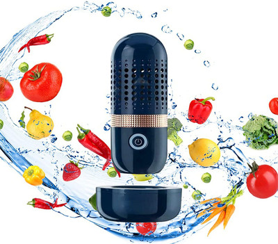 DIOXIT 1PCS-Fruit and Vegetable Cleaner Portable Wireless Food Purifier 6 W Food Processor(Blue)