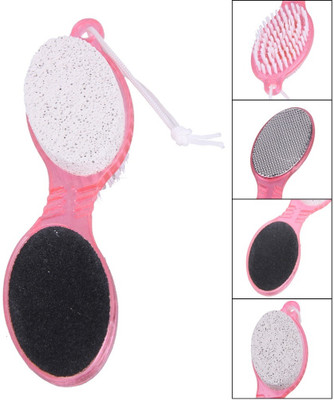 Maashakti 4 In 1 Foot Pedicure Brush, Pumice Stone, Scrubber & File For Soft Care(Multicolor)