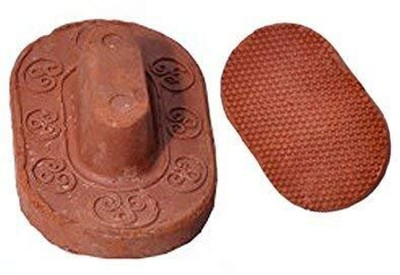 QWGPT 2 PCS OVAL SAFE CLAY FOOT SCRUB(Brown)