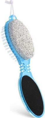 Hk Group 4-In-1 Multi Use Pedicure Paddle Brush (Cleanse, Scrub, File And Buff)(Multicolor)
