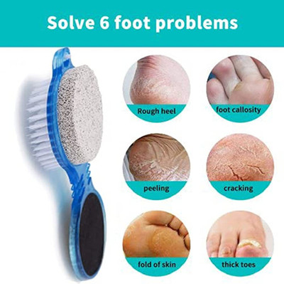 KAIASHA 4 In 1 Foot File With Pedicure And Manicure Brush Multi Use(Multicolor)